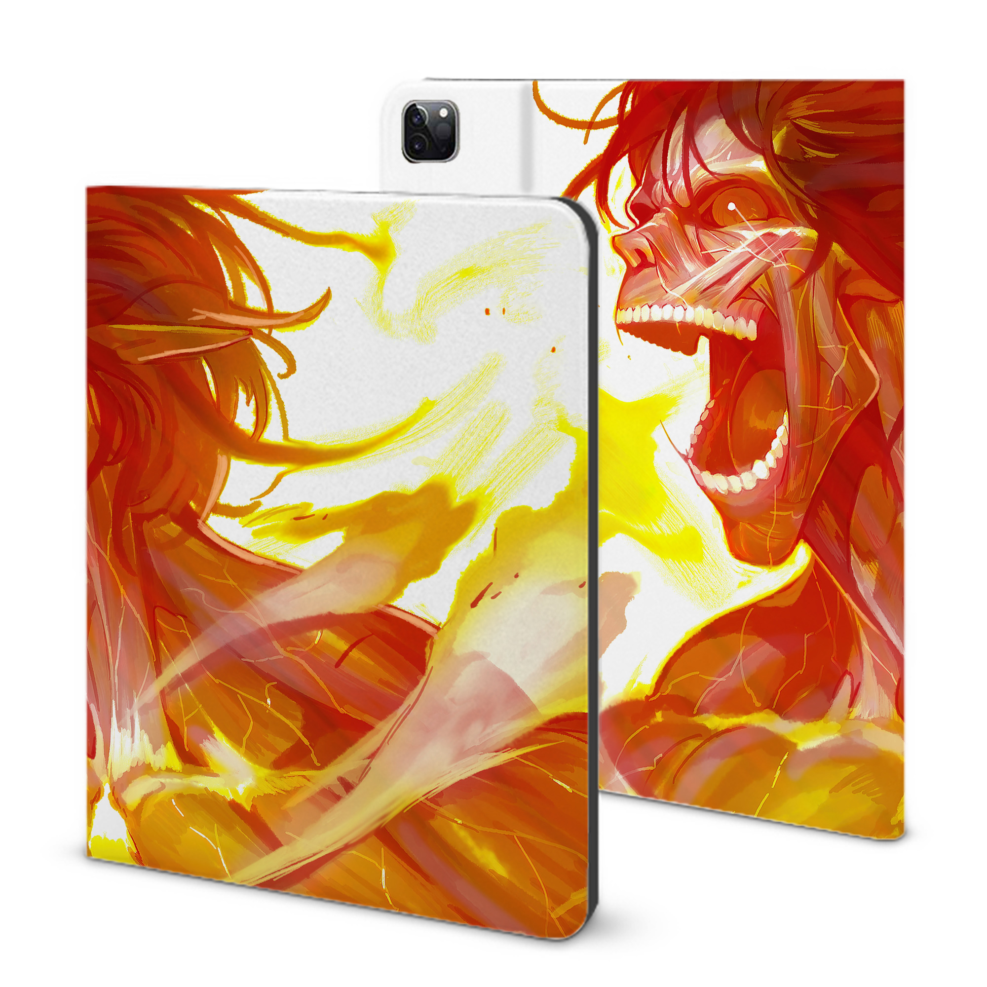 （画像用） 進撃の巨人 Attack on Titan IPad ケース ブック型 PUレザー TPU 耐衝撃 軽量 薄型 ペン収納なし 全面保護 IPad 各モデル対応